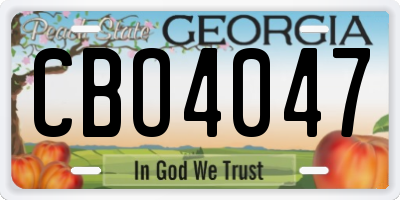 GA license plate CBO4047