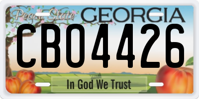 GA license plate CBO4426