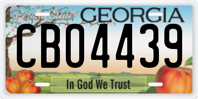 GA license plate CBO4439