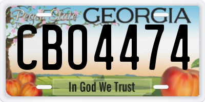 GA license plate CBO4474