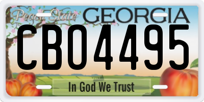 GA license plate CBO4495