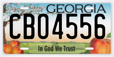 GA license plate CBO4556