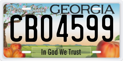 GA license plate CBO4599