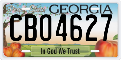 GA license plate CBO4627