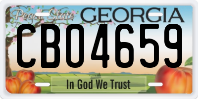 GA license plate CBO4659