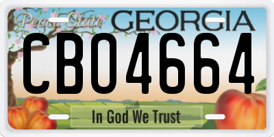 GA license plate CBO4664