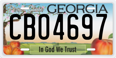 GA license plate CBO4697