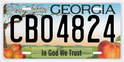 GA license plate CBO4824
