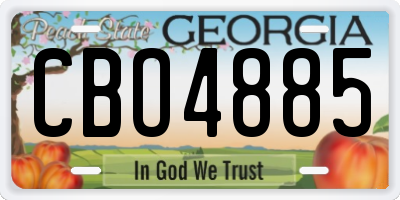GA license plate CBO4885