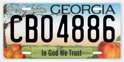 GA license plate CBO4886