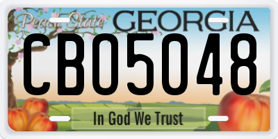 GA license plate CBO5048