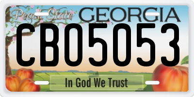 GA license plate CBO5053