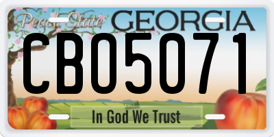 GA license plate CBO5071