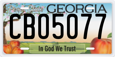 GA license plate CBO5077