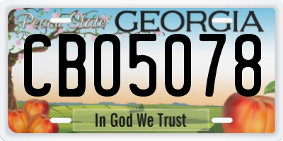 GA license plate CBO5078