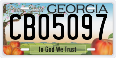 GA license plate CBO5097
