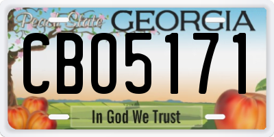 GA license plate CBO5171