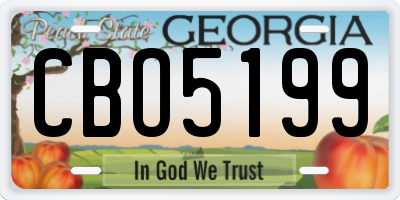 GA license plate CBO5199
