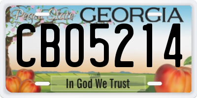 GA license plate CBO5214