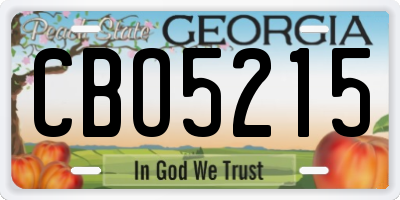 GA license plate CBO5215