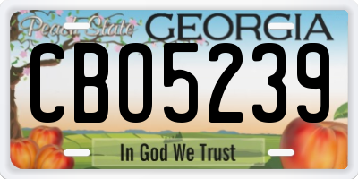 GA license plate CBO5239