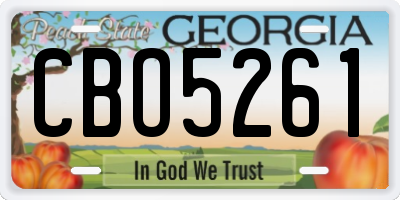 GA license plate CBO5261