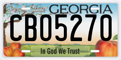 GA license plate CBO5270