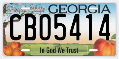 GA license plate CBO5414