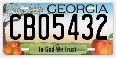 GA license plate CBO5432
