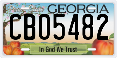 GA license plate CBO5482