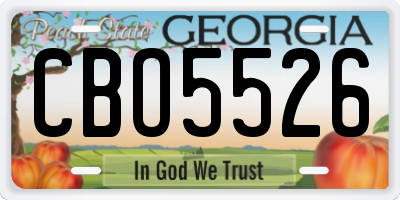GA license plate CBO5526