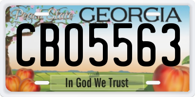 GA license plate CBO5563