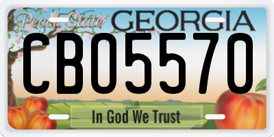 GA license plate CBO5570