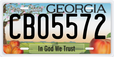 GA license plate CBO5572