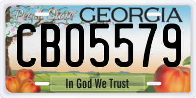 GA license plate CBO5579