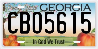 GA license plate CBO5615