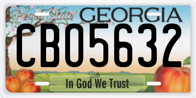 GA license plate CBO5632