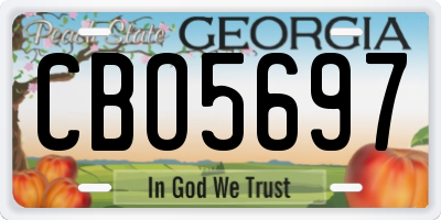 GA license plate CBO5697