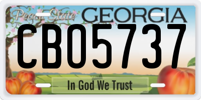 GA license plate CBO5737
