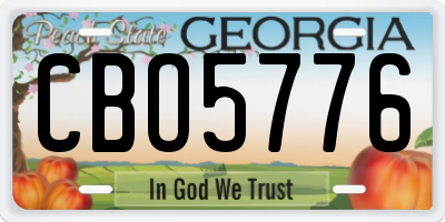 GA license plate CBO5776