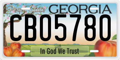 GA license plate CBO5780