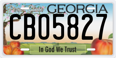 GA license plate CBO5827