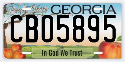 GA license plate CBO5895