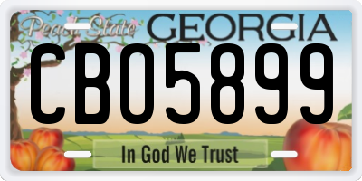 GA license plate CBO5899