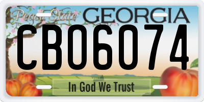 GA license plate CBO6074