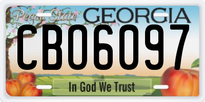 GA license plate CBO6097