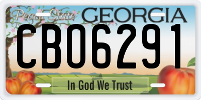 GA license plate CBO6291