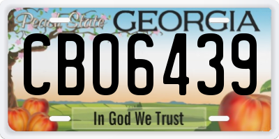 GA license plate CBO6439