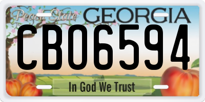 GA license plate CBO6594