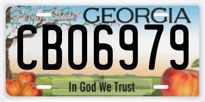 GA license plate CBO6979
